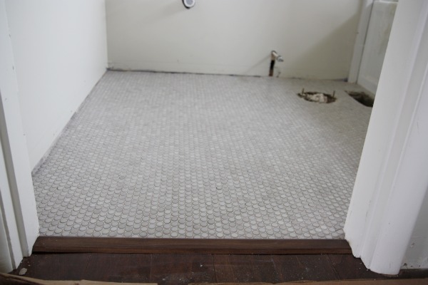 House Tweaking, Penny Tile Bathroom Floor Images
