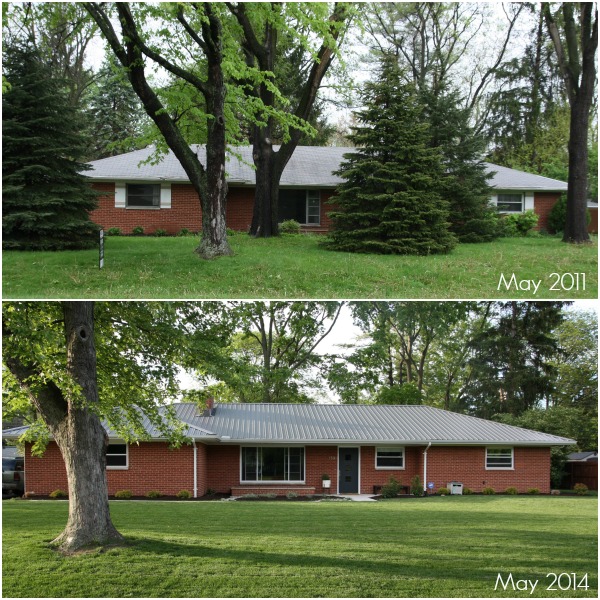 exterior before & after