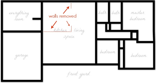 floor plan walls removed