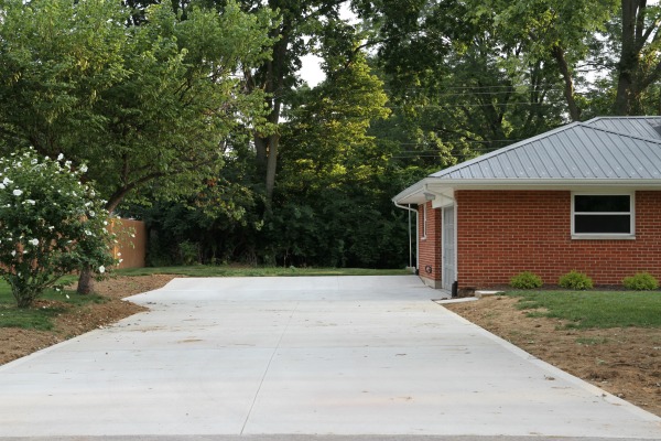 driveway after slope